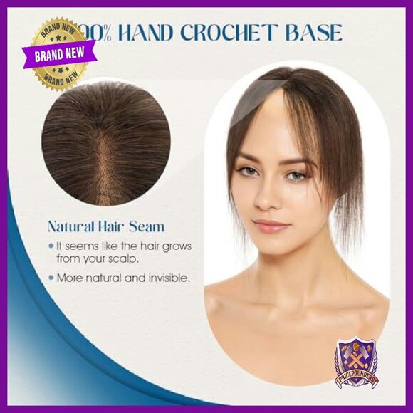 Human Hair Topper with T-Part Lace Base, 11 Inch, 150% Density main image 5